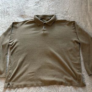 Axist Olive Green Long Sleeve Polo